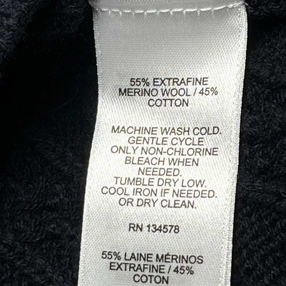 Vineyard Vines Tennis Merino Wool Sweater Men's Large Navy Cable Knit V Neck